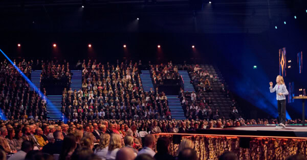 Audience and speaker at Nordic Business Forum 2025
