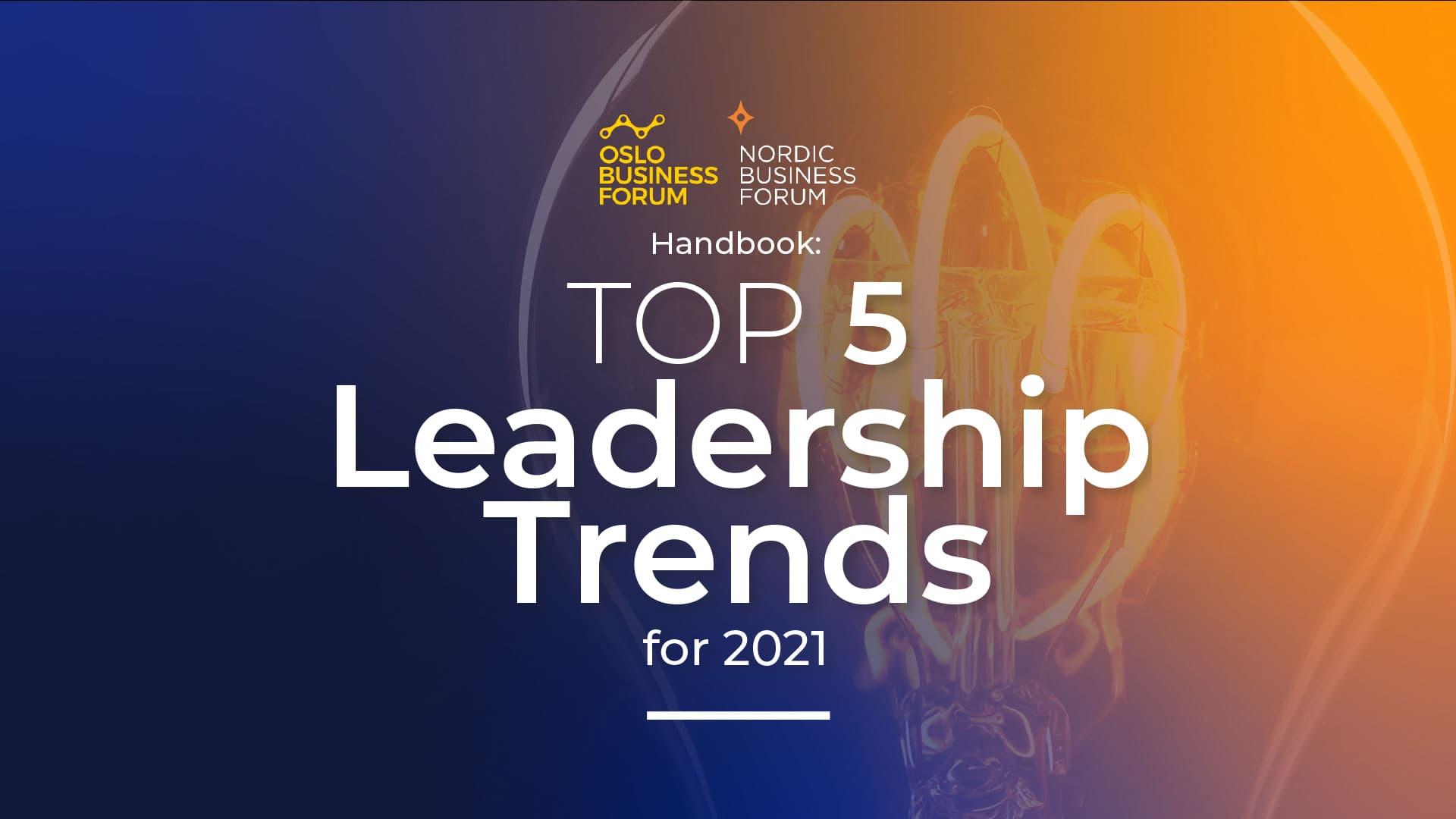 Free Handbook - Top 5 Leadership Trends for 2021